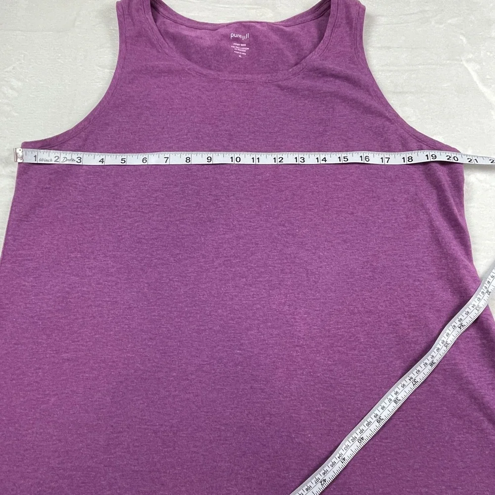Pure Jill Purple Pima Cotton Jersey Tank Top XL Relaxed Scoop Neck Sleeveless - Picture 5 of 7
